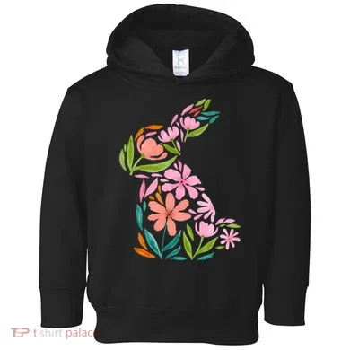 Easter Bunny Flower Holiday Toddler Hoodie