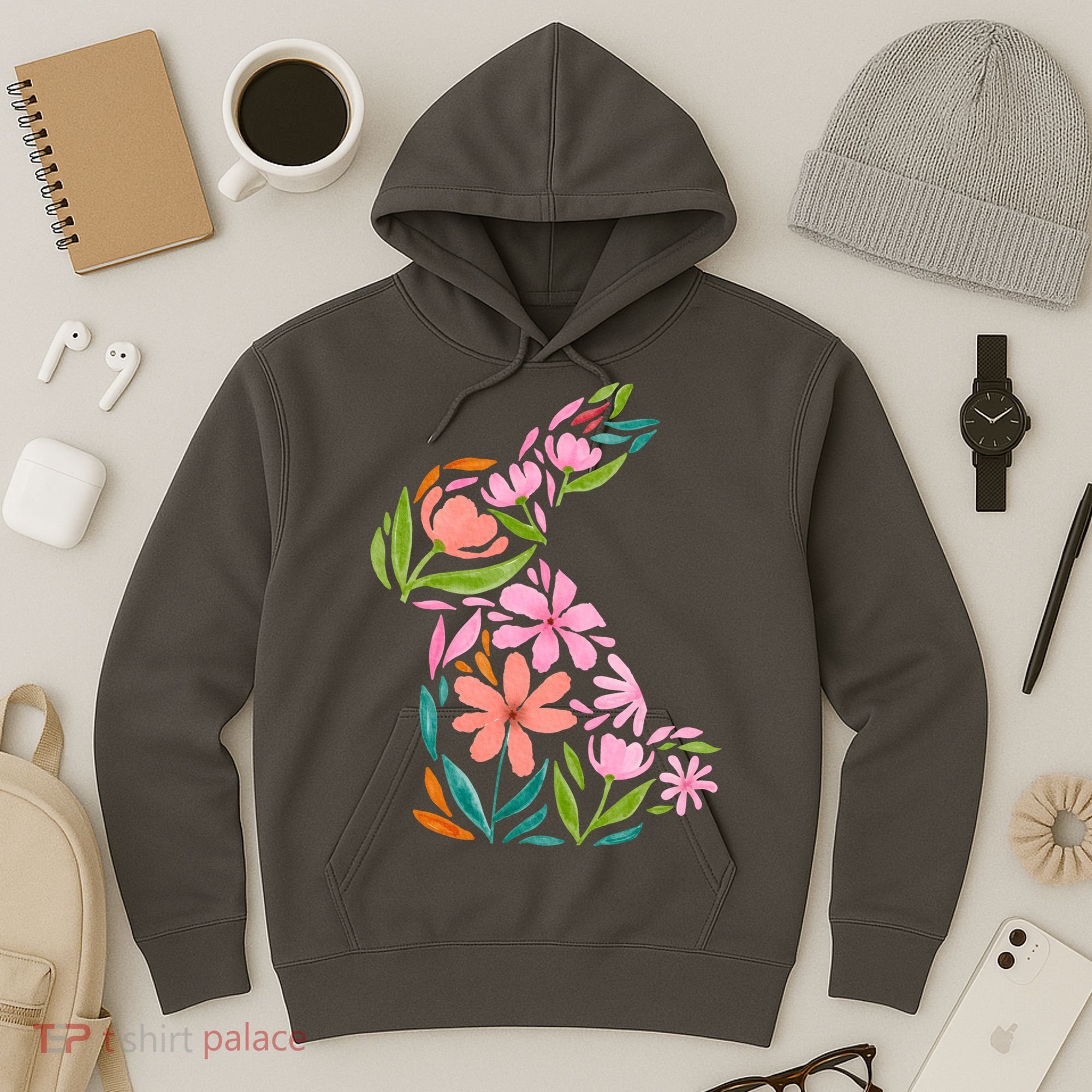Easter Bunny Flower Holiday Hoodie