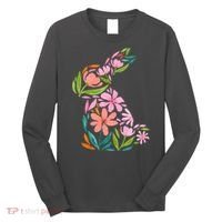 Easter Bunny Flower Holiday Long Sleeve Shirt thumb 0