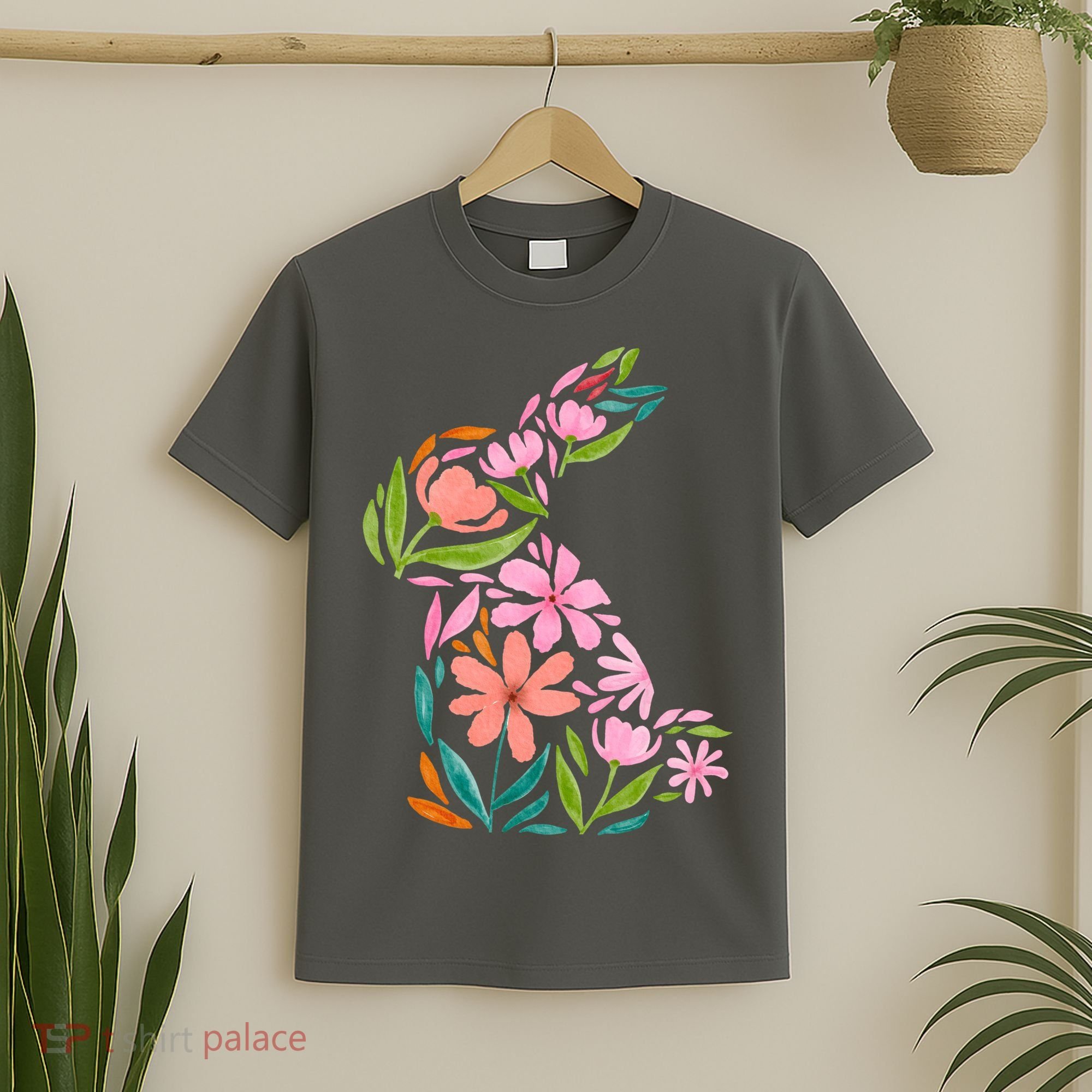 Easter Bunny Flower Holiday T-Shirt