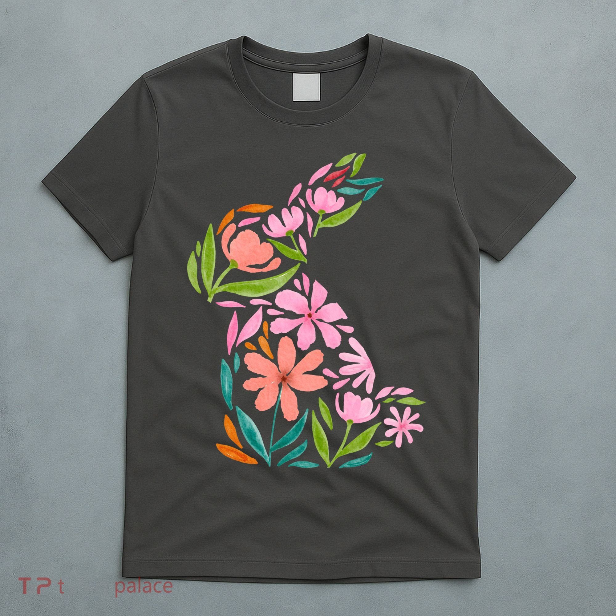 Easter Bunny Flower Holiday T-Shirt
