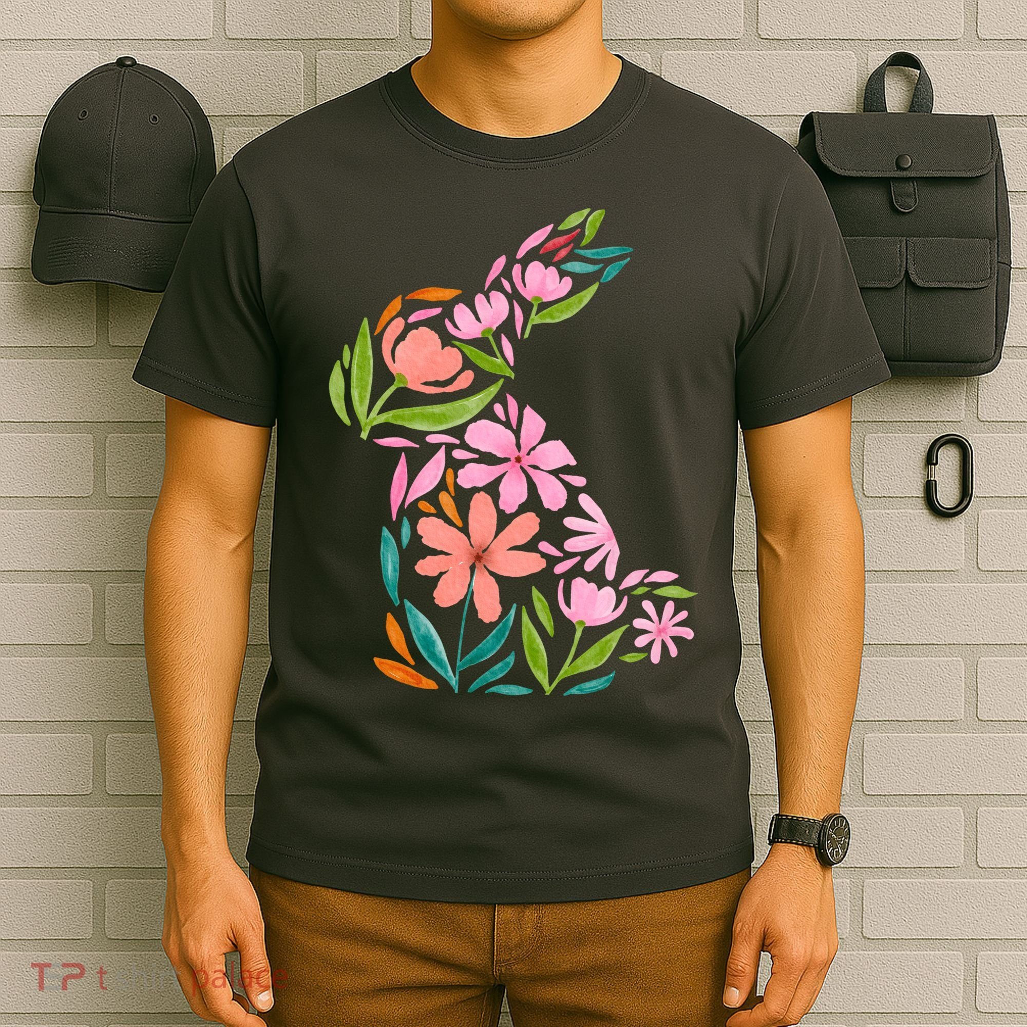Easter Bunny Flower Holiday T-Shirt