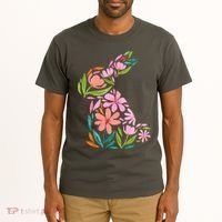Easter Bunny Flower Holiday Tall T-Shirt thumb 2