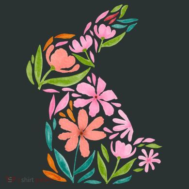 Easter Bunny Flower Holiday Tall T-Shirt