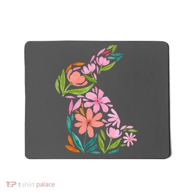 Easter Bunny Flower Holiday Mousepad