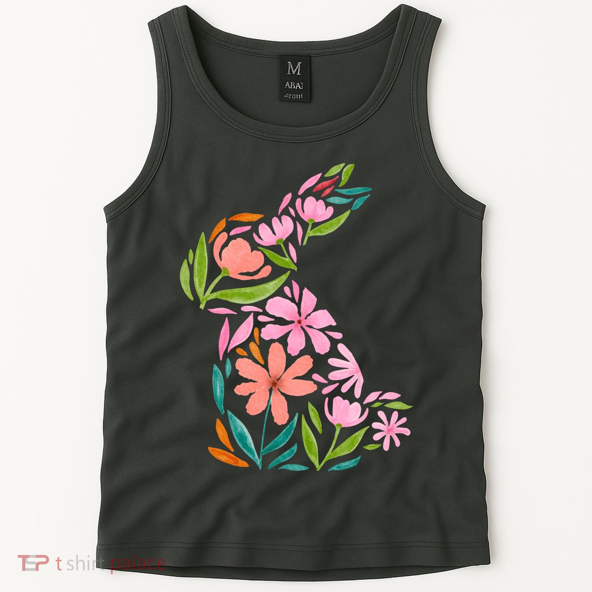 Easter Bunny Flower Holiday Tank Top