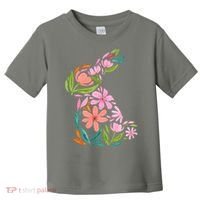 Easter Bunny Flower Holiday Toddler T-Shirt thumb 0