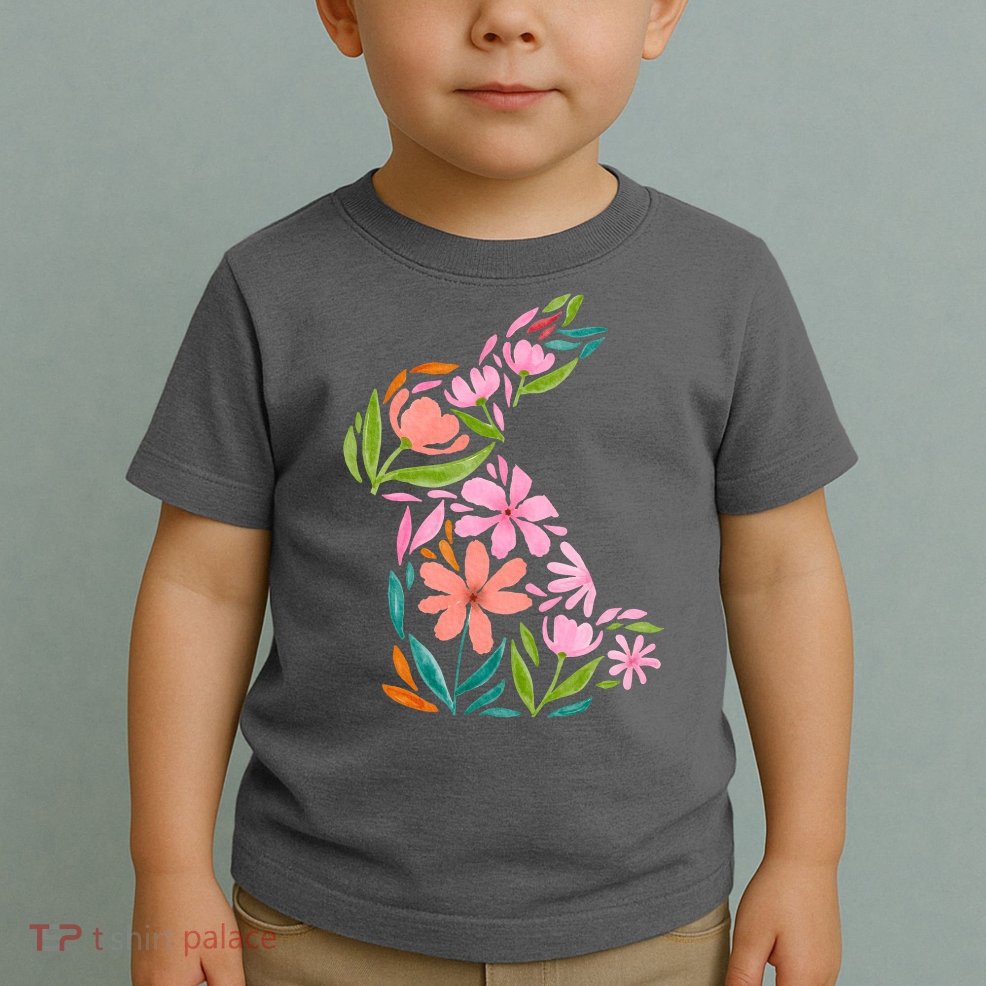 Easter Bunny Flower Holiday Toddler T-Shirt