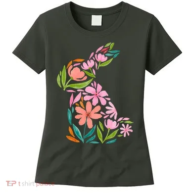 Easter Bunny Flower Holiday Women's T-Shirt