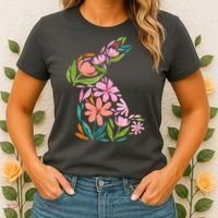 Easter Bunny Flower Holiday Women's T-Shirt thumb 2