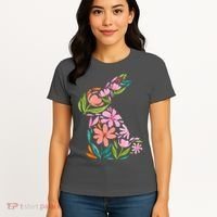 Easter Bunny Flower Holiday Women's T-Shirt thumb 4
