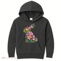 Easter Bunny Flower Holiday Kids Hoodie thumb 0