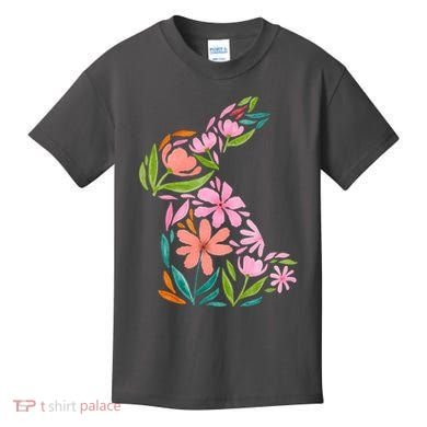 Easter Bunny Flower Holiday Kids T-Shirt