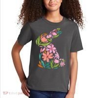Easter Bunny Flower Holiday Kids T-Shirt thumb 2