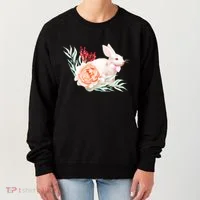 Easter Bunny Flower Spring Art Women's Sweatshirt thumb 0