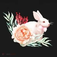 Easter Bunny Flower Spring Art Doggie Tank thumb 4