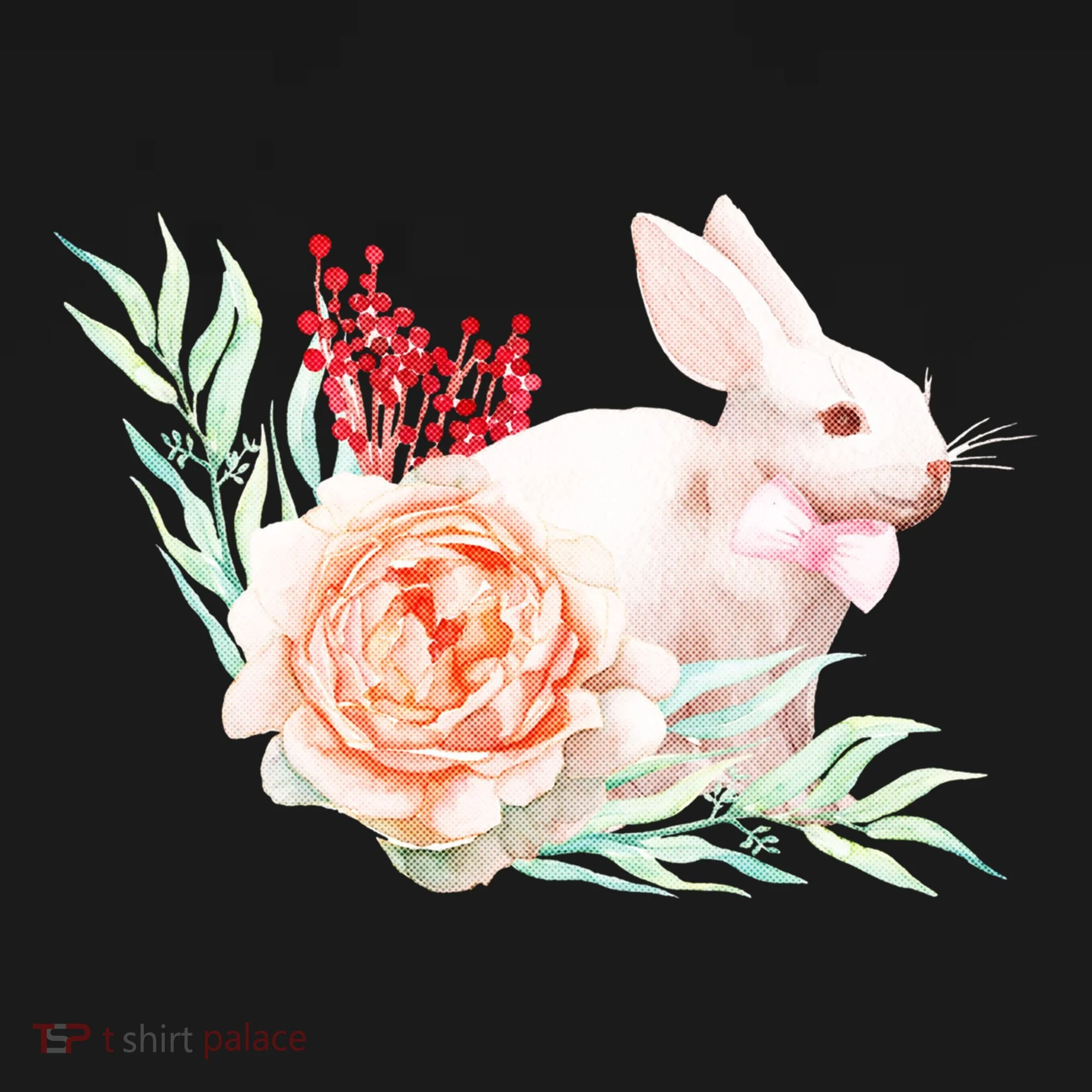 Easter Bunny Flower Spring Art Doggie Tank