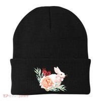Easter Bunny Flower Spring Art Beanie thumb 0