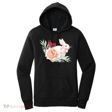 Easter Bunny Flower Spring Art Women's Hoodie