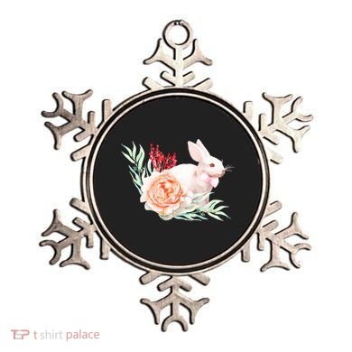 Easter Bunny Flower Spring Art Ornament