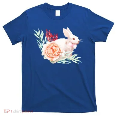 Easter Bunny Flower Spring Art T-Shirt
