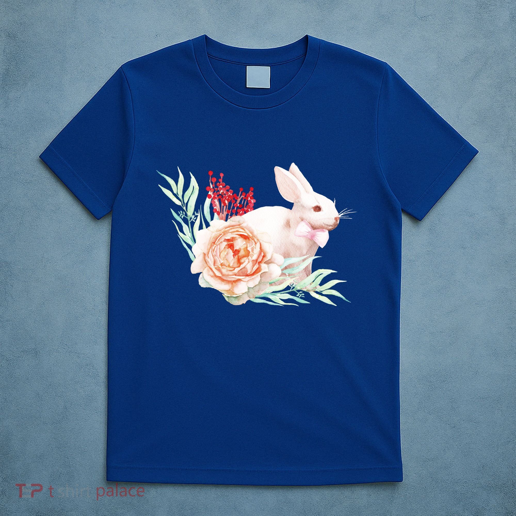 Easter Bunny Flower Spring Art T-Shirt