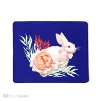 Easter Bunny Flower Spring Art Mousepad thumb 0