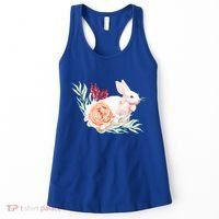 Easter Bunny Flower Spring Art Women's Tank Top thumb 0