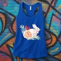 Easter Bunny Flower Spring Art Women's Tank Top thumb 3