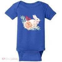 Easter Bunny Flower Spring Art Baby Bodysuit thumb 0