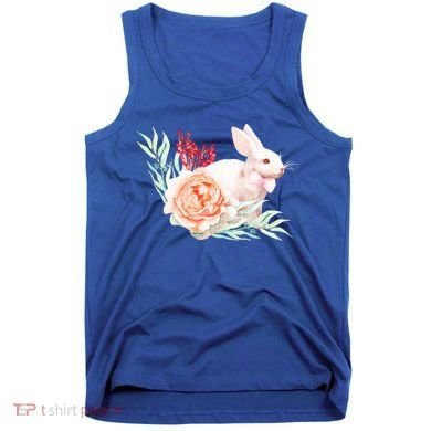 Easter Bunny Flower Spring Art Tank Top