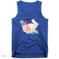 Easter Bunny Flower Spring Art Tank Top thumb 0