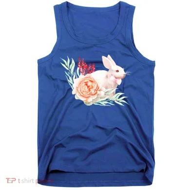 Easter Bunny Flower Spring Art Tank Top