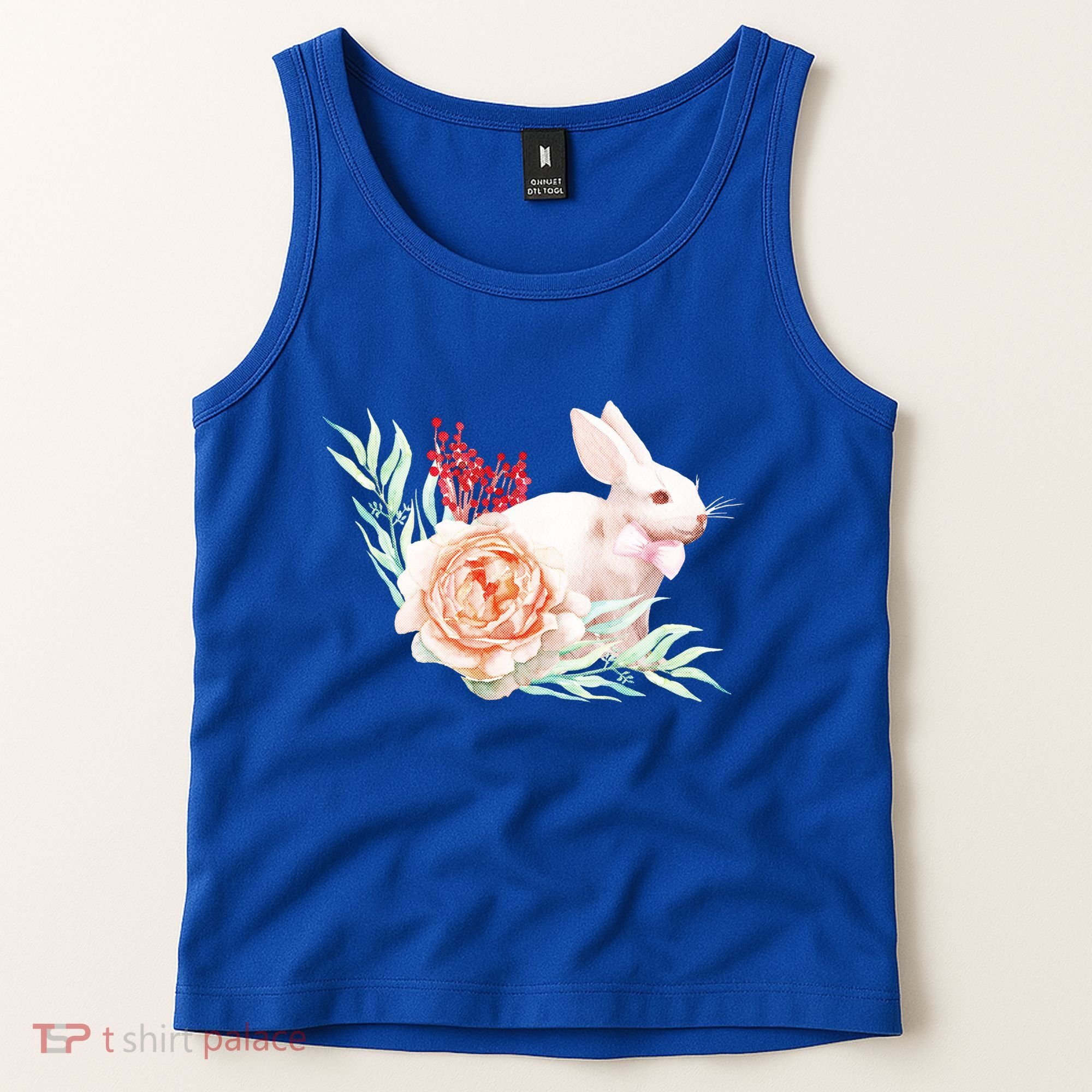 Easter Bunny Flower Spring Art Tank Top