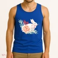 Easter Bunny Flower Spring Art Tank Top thumb 3