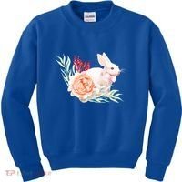 Easter Bunny Flower Spring Art Kids Sweatshirt thumb 0