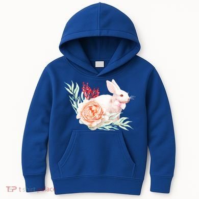 Easter Bunny Flower Spring Art Kids Hoodie