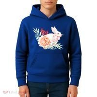 Easter Bunny Flower Spring Art Kids Hoodie thumb 4
