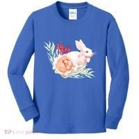 Easter Bunny Flower Spring Art Kids Long Sleeve Shirt thumb 0