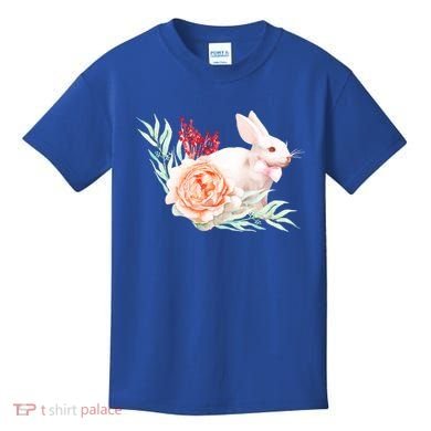 Easter Bunny Flower Spring Art Kids T-Shirt