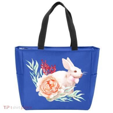 Easter Bunny Flower Spring Art Tote Bag
