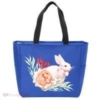 Easter Bunny Flower Spring Art Tote Bag thumb 0