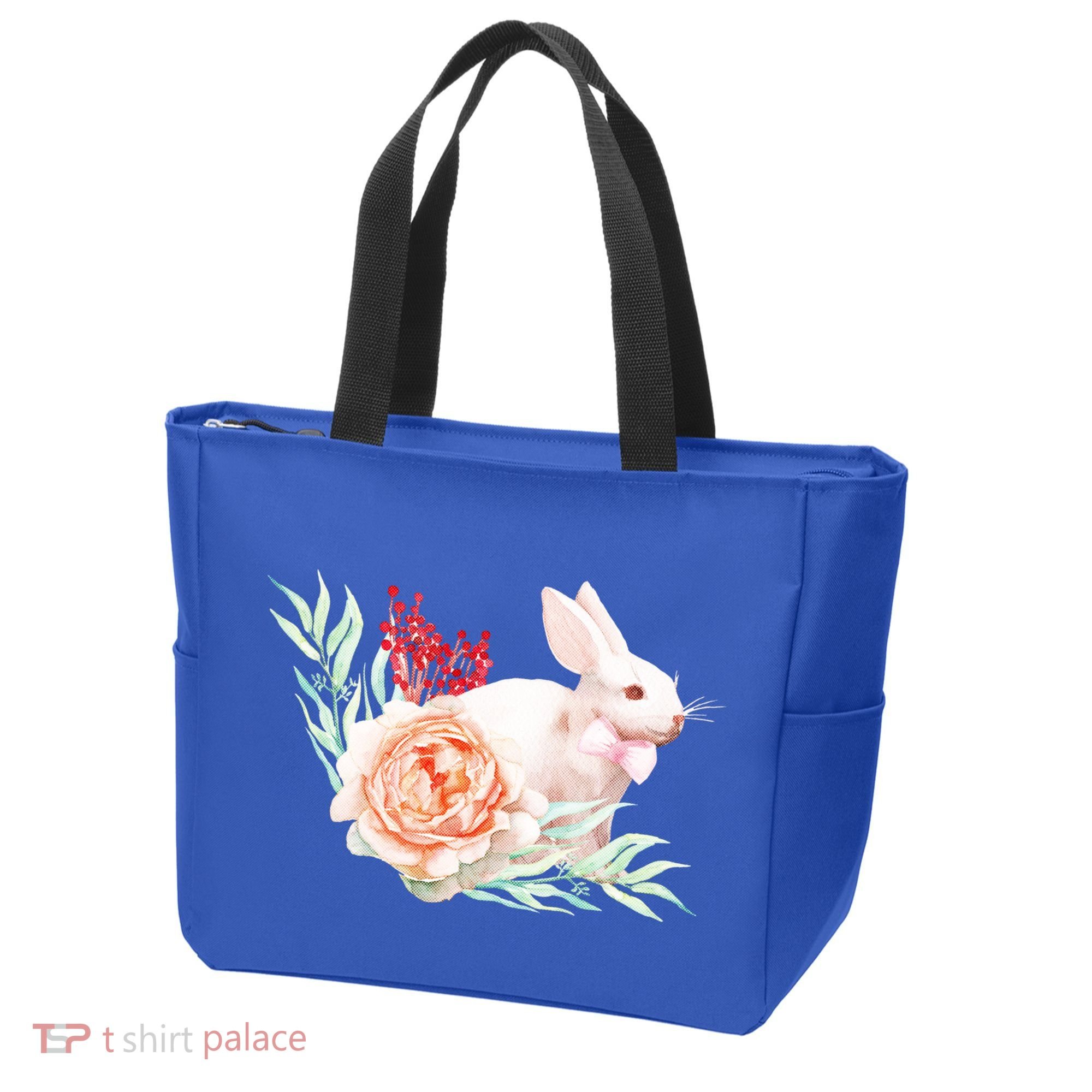 Easter Bunny Flower Spring Art Tote Bag