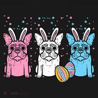 Easter Bunny French Bulldogs Frenchie Dogs Men Women Women's Tank Top thumb 5