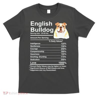 English Bulldog Facts Gift Funny English Bulldog Mama T-Shirt