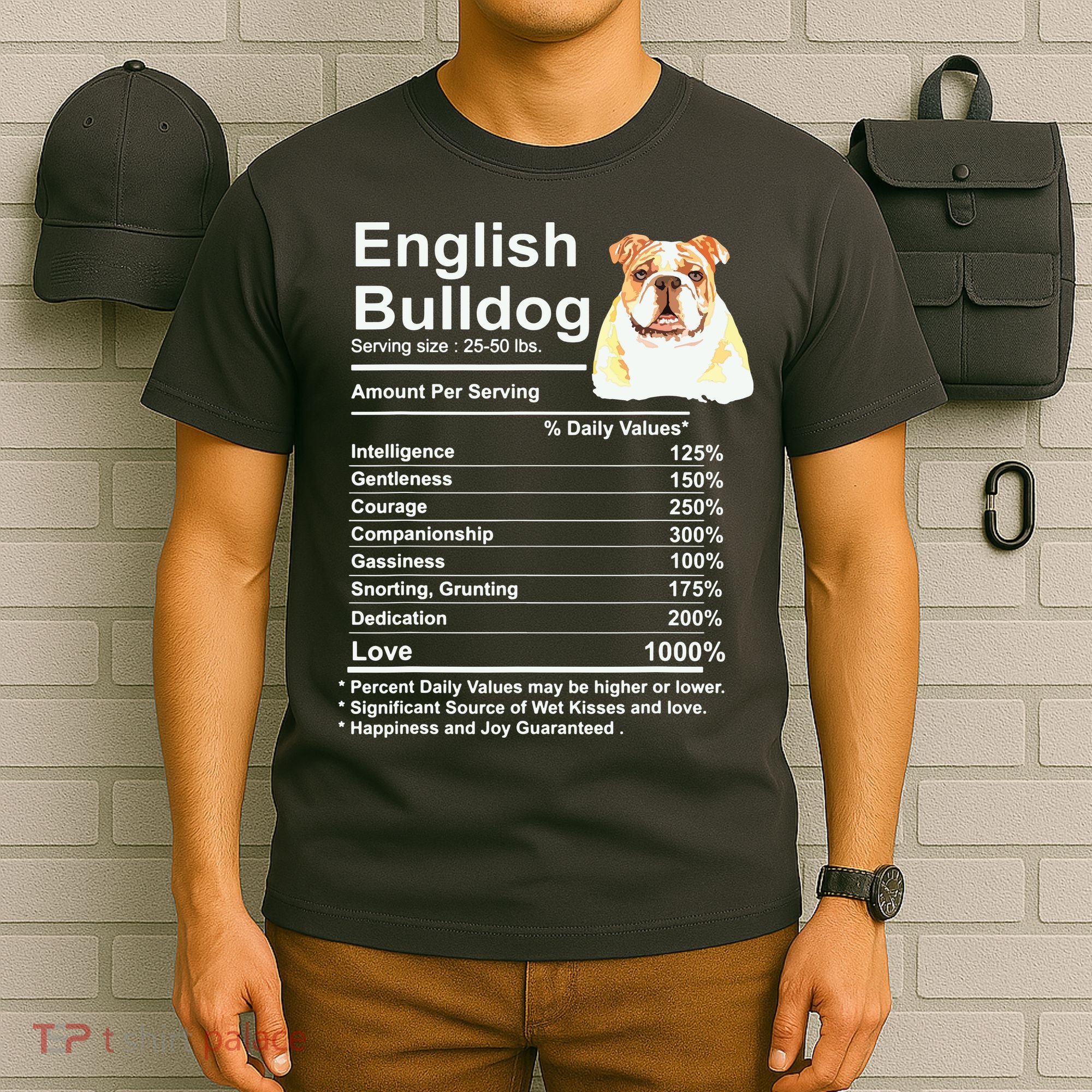 English Bulldog Facts Gift Funny English Bulldog Mama T-Shirt