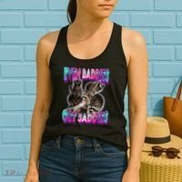 Even Baddies Get Saddies Raccoon Funny Oddly Specific Meme Women's Tank Top thumb 2