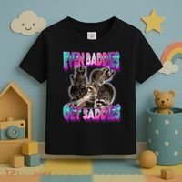 Even Baddies Get Saddies Raccoon Funny Oddly Specific Meme Toddler T-Shirt thumb 3