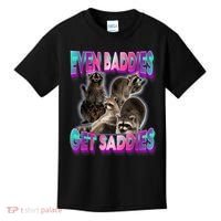 Even Baddies Get Saddies Raccoon Funny Oddly Specific Meme Kids T-Shirt thumb 0