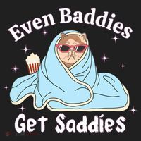 Even Baddies Get Saddies Funny Cat Sarcastic Meme Hat thumb 2